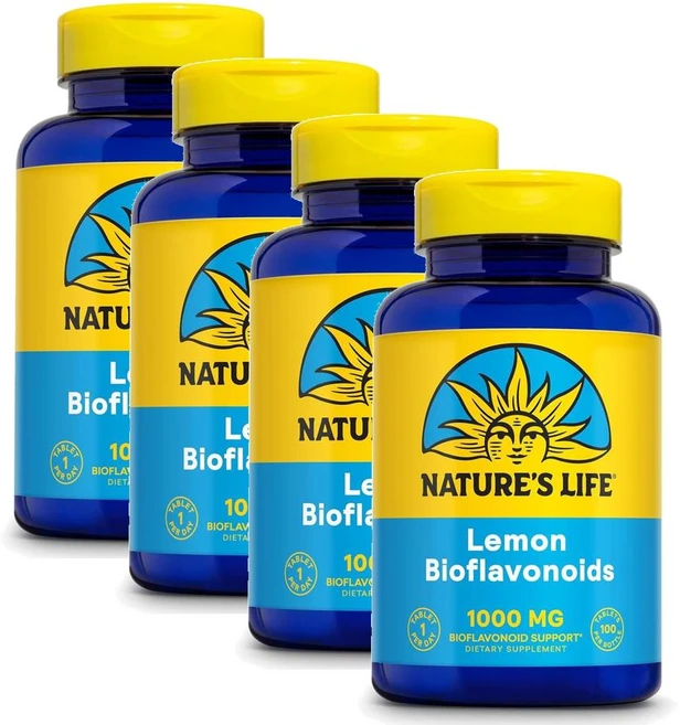 네이쳐스 라이프 레몬 바이오플라보노이드 1000mg Natures Life Lemon Bioflavonoids, 4개, 100정 - 쿠팡