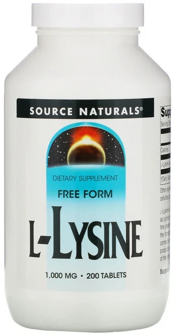 소스 네추럴스 L 라이신 HCI 1 000mg 200정 - 쿠팡