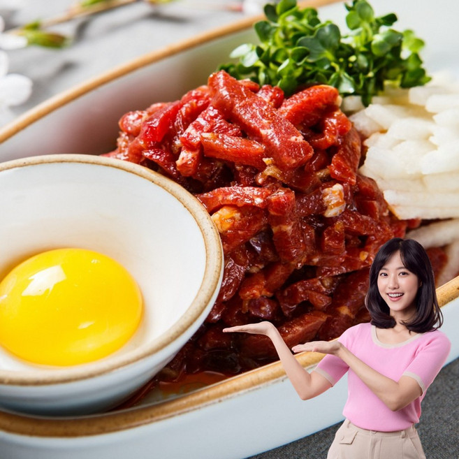 청담농수산 국내산 프리미엄 1++등급 한우 육회, 4개, 200g