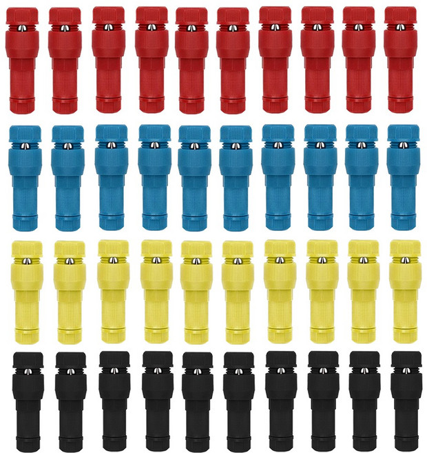 비상 무탈피 2라인 전선 커넥터 원형10P, 블랙(10P)