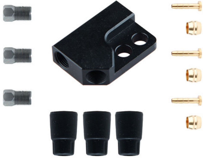 삼륜차 유압 브레이크 오일 티 알루미늄 합금 1 토우 2 액세서리 개조 파이프 커넥터 분배 밸브, 03 Front set, 1개