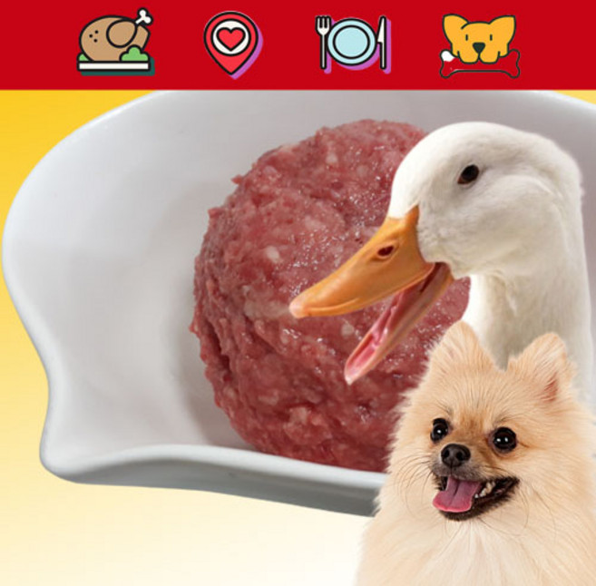 펫바프 펫푸드 통오리 100% 제품 조회분5%이하 600g 프레이식 수제자연식 강아지생식 오리생식, 12개