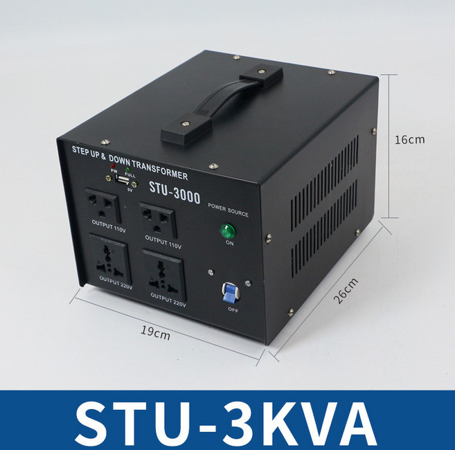 數顯變壓器 電壓轉換器 220V轉110V/110V轉220V 大功率 美國120V 日本100V, 1個, STU-3000W