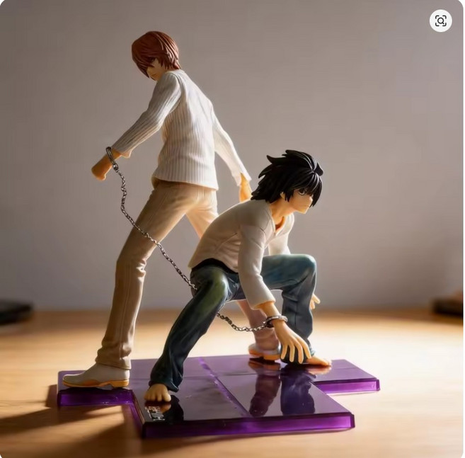 [데스노트 피규어] 야가미 라이토 L 로우리엣 22cm 수집용 컬렉션 스태츄, 1개