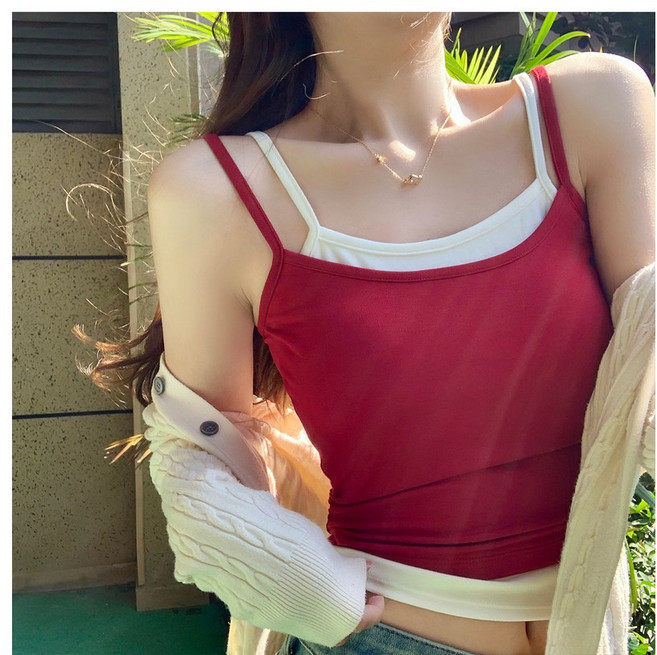 앨오앤지 여성 레이어드 캡내장 나시