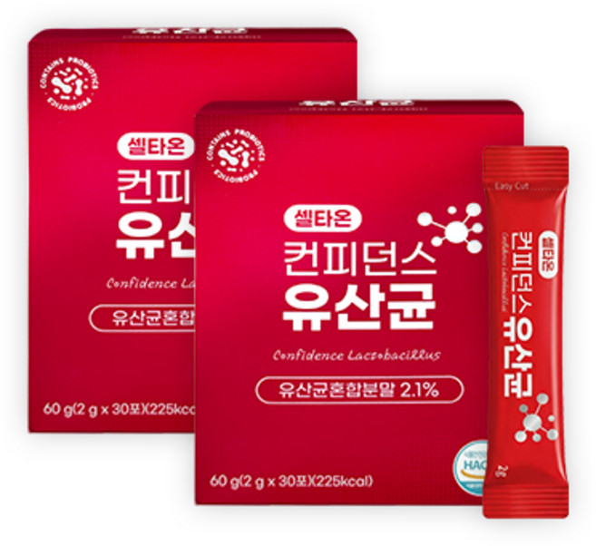 셀타온 컨피던스 유산균 포스트바이오틱스 전립선 장건강 고함량 열처리 유산균, 2개, 60g