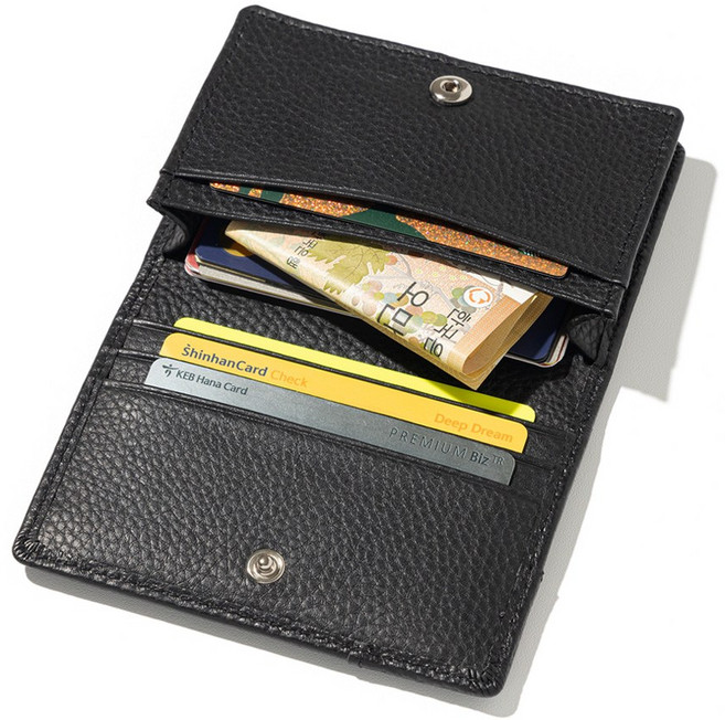 비피엘 소가죽 카드지갑 명함지갑 똑딱이잠금 남녀공용