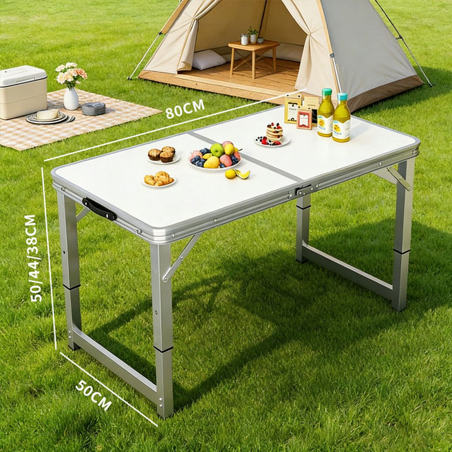 Ageye 캠핑 아웃도어 접이식 미니 테이블 경량 좌식 사이드 폴딩 테이블, 은백색