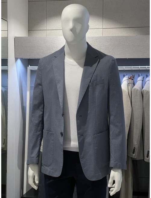 트루젠 여름 자켓 COOL 아쿠아 면 혼방 블루 캐주얼 콤비 FO6612043093