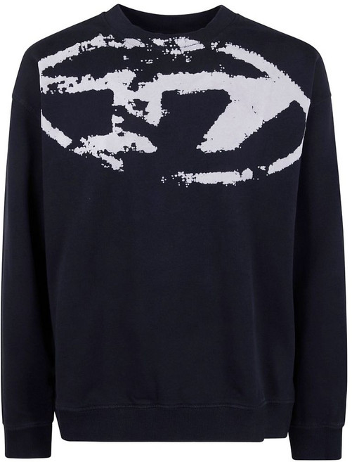 디젤 S-Boxt-N5 로고 프린트 크루 넥 스웨트셔츠