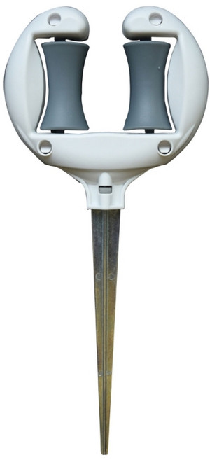 정원 호스 가이드 스테이크 금속 가이드 스파이크 재사용 가능한 정원 호스 롤러 가이드 도구, 1.1pc, 1개