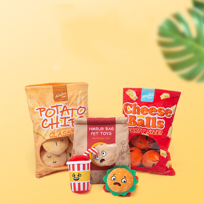 멍멍집사 노즈워크 장난감 강아지 분리불안 훈련 멍멍버거 멍즈볼 멍테이토칩, 1개