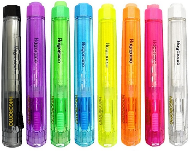 하고로모 슬라이드식 신형 크리스탈 멀티 쵸크 분필홀더, 투명백색