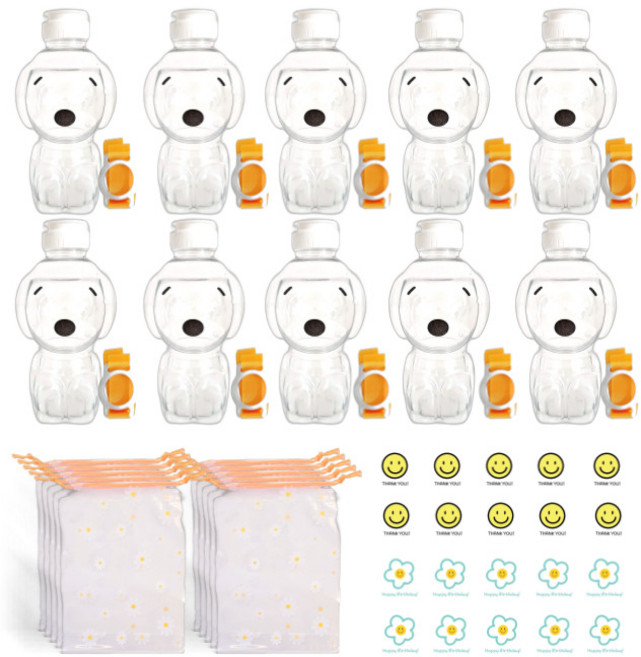 [미포리댁] 어린이집 생일 답례품 선물 유치원 구디백 물병 물통, 10개, 퍼피 물병+스트랩+데이지 조리개