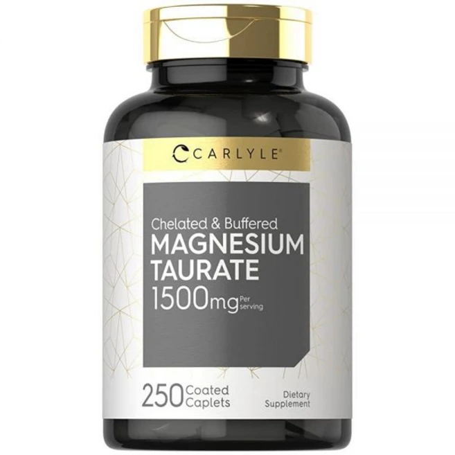 Carlyle 마그네슘 타우레이트 1500mg | 250정 | 킬레이트 및 완충 | 채식주의자 GMO 프리 글루텐 프리 보충제, 상품선택, 1세트 - 쿠팡