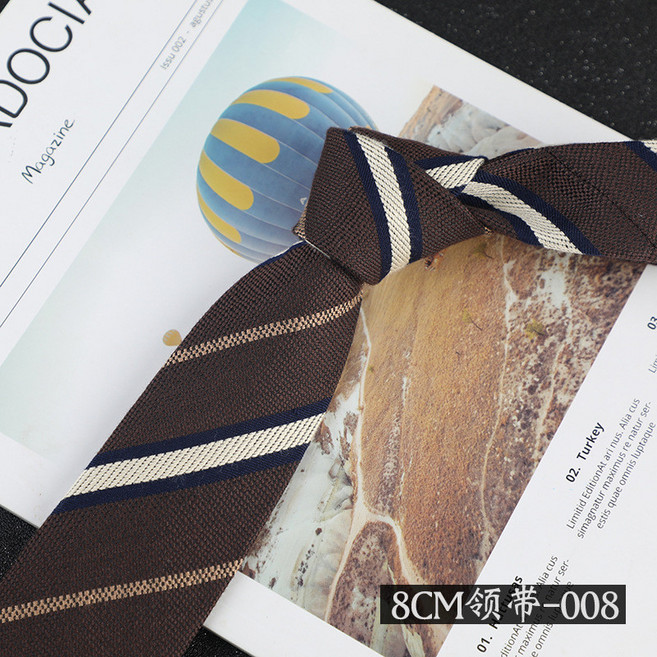 男士商務滌綸絲領帶 休閒條紋潮流配飾