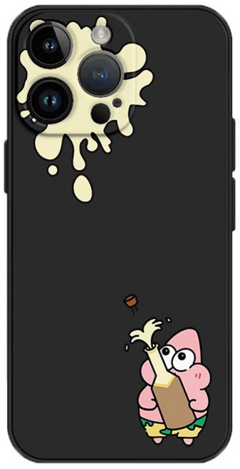 샴페인 스폰지밥 뚱이 소프트 실리콘 아이폰 갤럭시 폰케이스