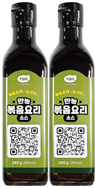 백쿡 백종원의 만능볶음요리소스 340g 2개