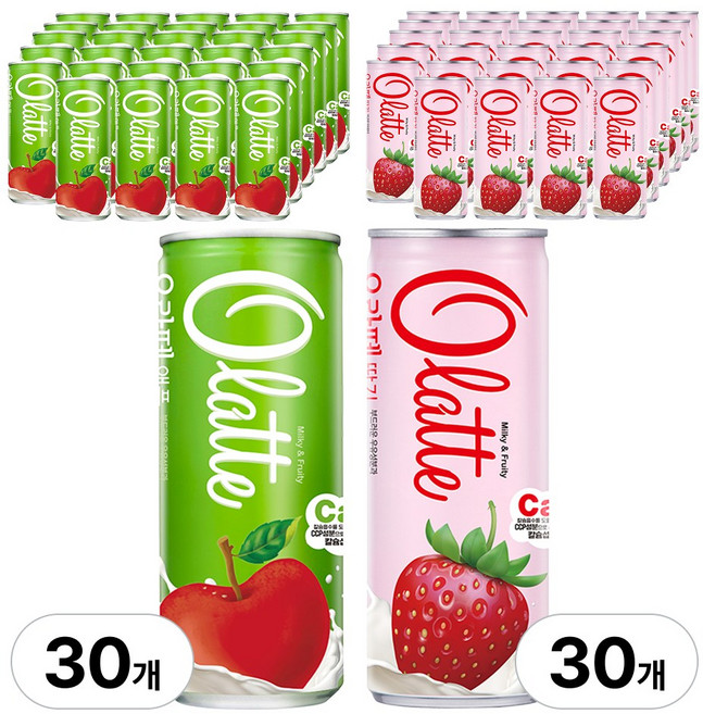 오라떼 애플 + 딸기, 60개, 240ml