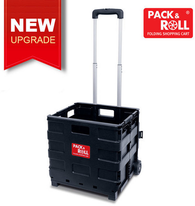 팩앤롤 접이식 멀티카트 대형, 블랙, 1개