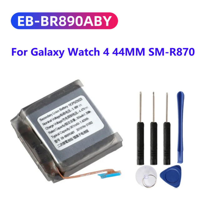 갤럭시 워치 4 용 EB-BR880ABY 배터리 SM-R860 R865 44mm R875 + 도구, 02 For Watch4 44MM R870, 1개