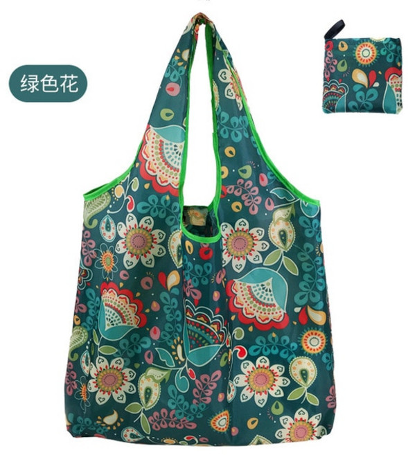 장바구니 시장가방 튼튼한 예쁜 그물 빅쇼퍼백 휴대용 접이식 플라스틱 여성용 재사용 가능한 대형 천 사각형 패션 폴리에스테르 캐주얼 경량 에코백, 19, 1개