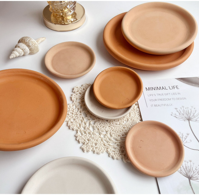 앙비까사 U라인 토분받침, 레드, 1개