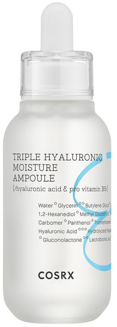 COSRX 3重玻尿酸保濕安瓶精華 深層保濕 乾性和缺水肌膚適用, 40ml, 1瓶