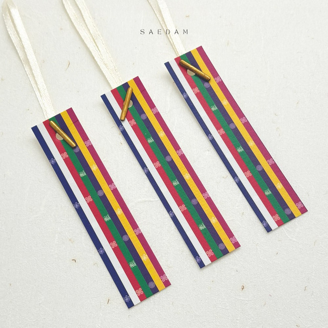 새담 TC115 색동 복 택 / 돌잔치 답례떡 전통택 포장데코, 50개