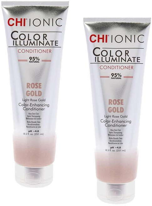 치 아이오닉 로즈골드 컬러 컨디셔너 CHI Ionic Color Illuminate Conditioners, 2개, 355ml