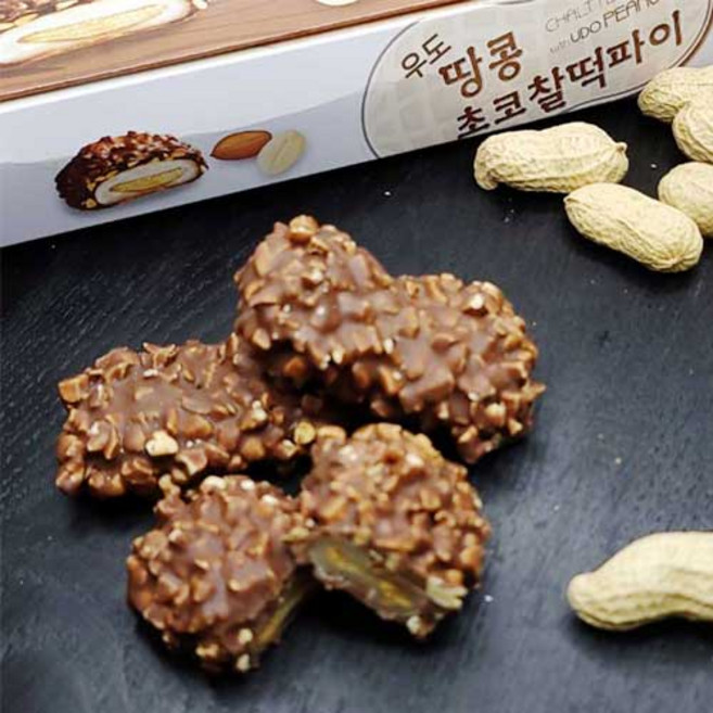 제주 우도땅콩 초코 찰떡파이, 10개, 36g
