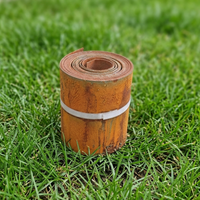 철제 잔디엣지 화단경계 튼튼한 울타리 테두리 잔디분리대, 코르텐강플랫14cmX5m 두께0.5mm