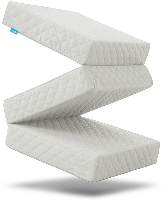 블루몽 3단 접이식 매트리스 국내생산 탄탄한 토퍼 생활방수, 아이보리, 7cm, 멀티싱글(MS) 75x200cm