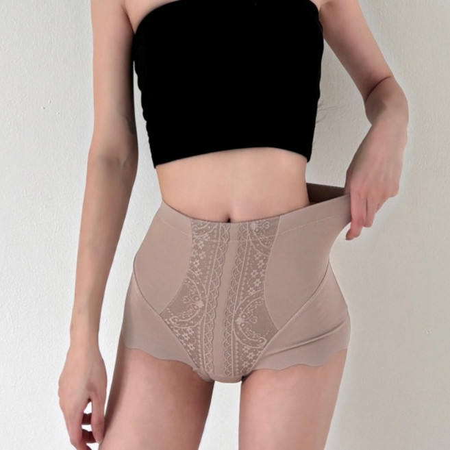 피터몰 하이웨스트 여자 뱃살 엉덩이 복부 고탄력 자카드 보정 속옷