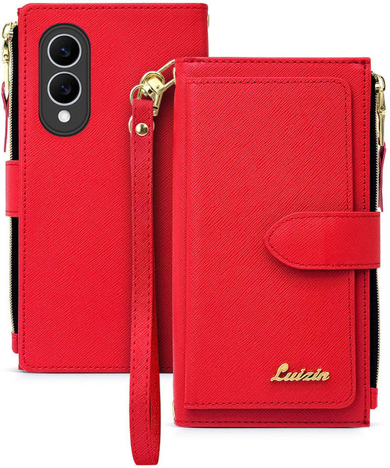 갤럭시 S25엣지 S937 - 엘원 지폐2칸+카드7장+동전 수납 올인원 케이스+ 손목스트랩