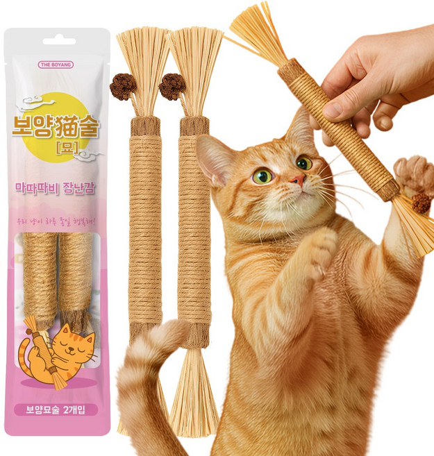 더보양 보양묘술 고양이 수제 장난감, 2개, 마따따비
