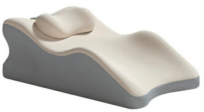 HZDMJ 낮잠 베개 얼굴이 시원한 메모리폼 등받이 쿠션 파도 모양 목 허리 지지 사무실 학생 집에서 사용 가능, 백색