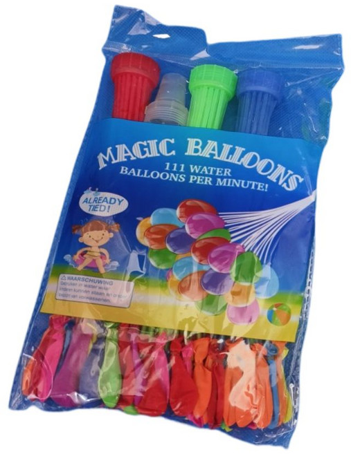 Magic Balloons 快速注水水球 氣球 派對用品 兒童玩具 自動封口, 彩色, 1個