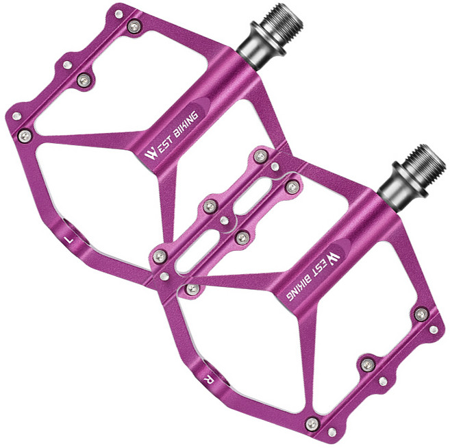 시그니처베이지 3베어링 자전거 페달 YPZ125, 1개, 퍼플