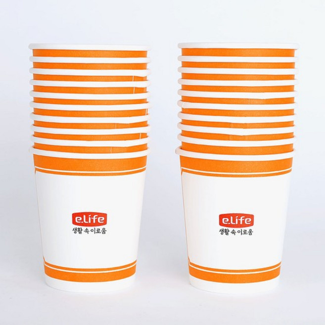 [롯데 이라이프] 실속 종이컵 2호 20개입 280ml, 없음