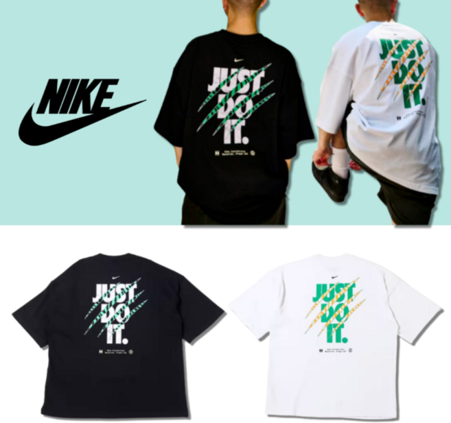 정품배송 나이키 NSW 백프린팅 그래픽 남녀공용 기능성 면티 데일리 오버핏 블랙 화이트 검정색 흰색 반팔 티셔츠 Orosy