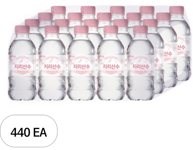 지리산수 핑크 에디션 생수, 330ml, 440개