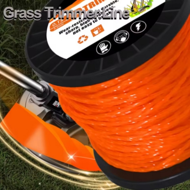 1LB 다중 유형 잔디 트리머 라인 오각형 절단 문자열 나일론 롤 로프 용, 02 3.5mm, 1개