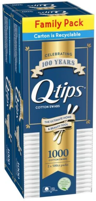 면봉 큐팁 500개들이 2팩, 500 Count x 2 - 쿠팡