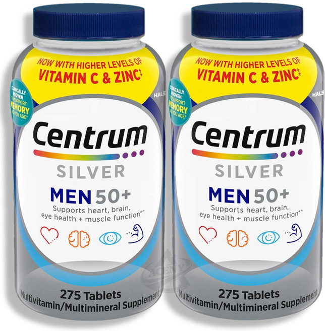 1+1 센트룸 남성 실버 50플러스 275정 2병, 2개