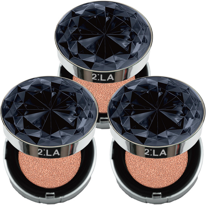 [면세점 브랜드] 투라 뱀파이어 여신 쿠션 팩트, 3개, 블랙 다이아 23호