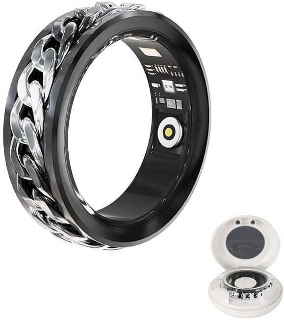 킹콩프로 스마트링 건강 모니터링 피트니스 반지 아이폰 갤럭시 호환 링 V5, 반지링, 미국 12