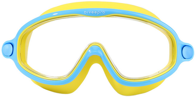 다이비프로 멀티컬러 어린이 물안경 수경 유아 키즈 스위밍 수영장 아동용 와이드 고글, 1개, 미니언 블루