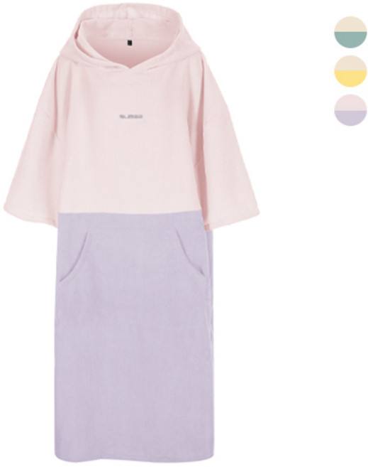 서브22 물놀이 가운 판초타월 비치타올, 1개, 핑크퍼플