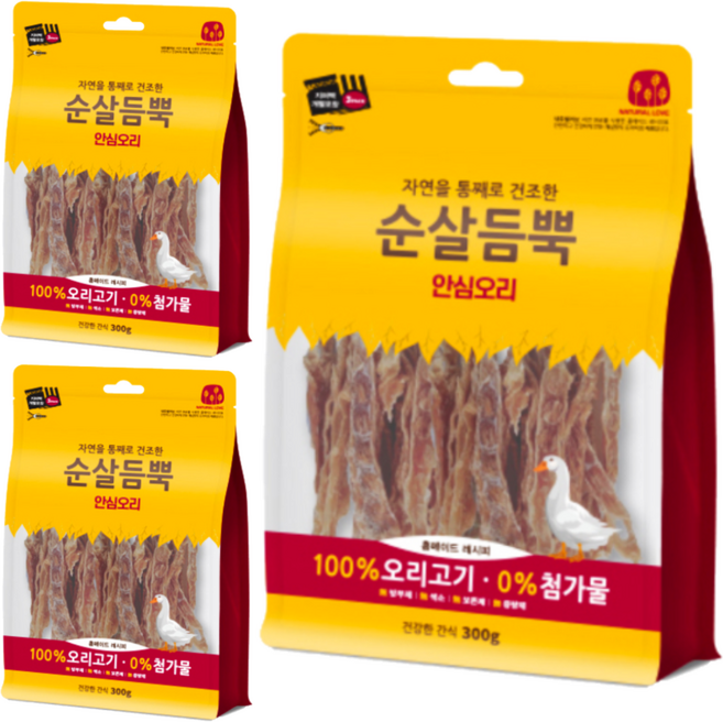 순살듬뿍 안심오리, 300g, 3개